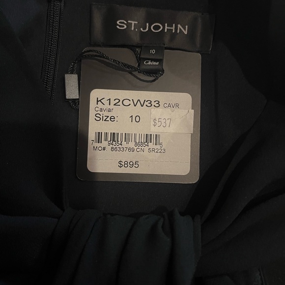 ST. JOHN BLACK COCKTAIL DRESS - Picture 10 of 10